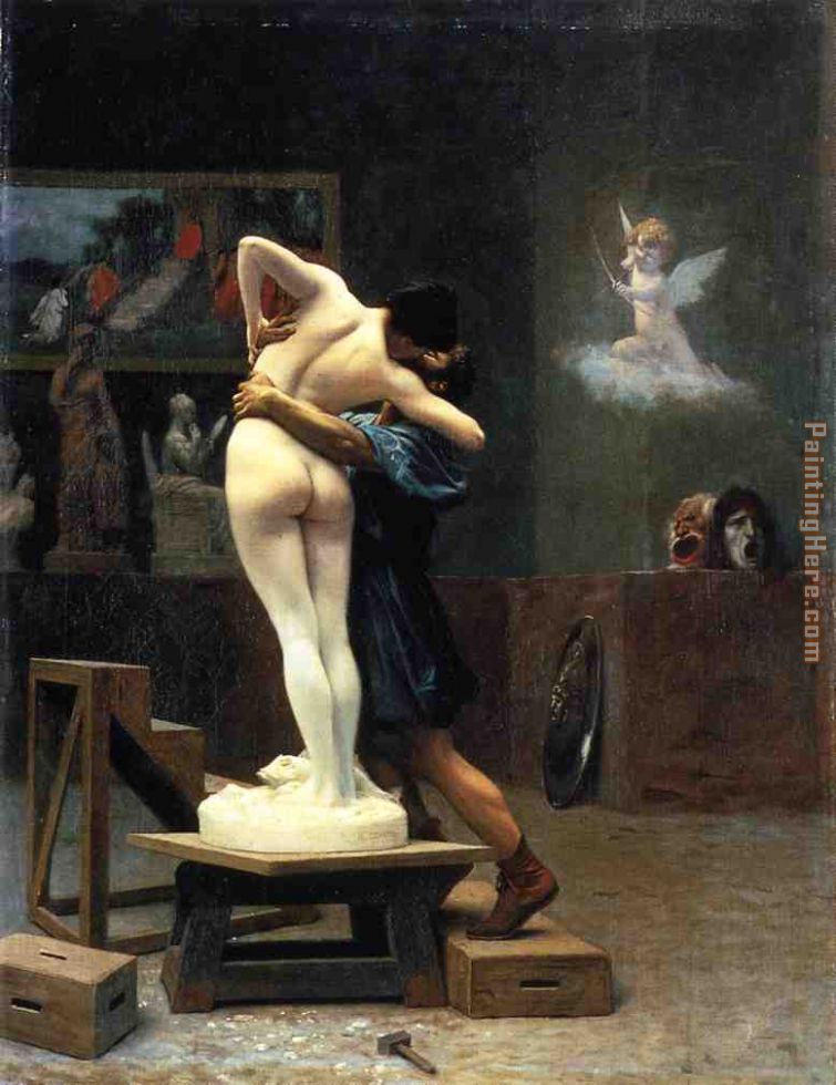 Pygmalion and Galatea painting - Jean-Leon Gerome Pygmalion and Galatea art painting